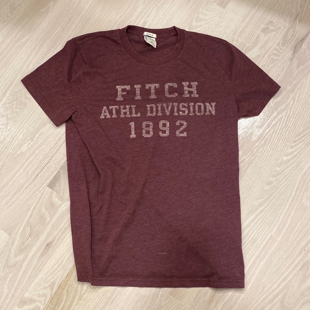 Abercrombie & Fitch Mens Tee Medium Maroon